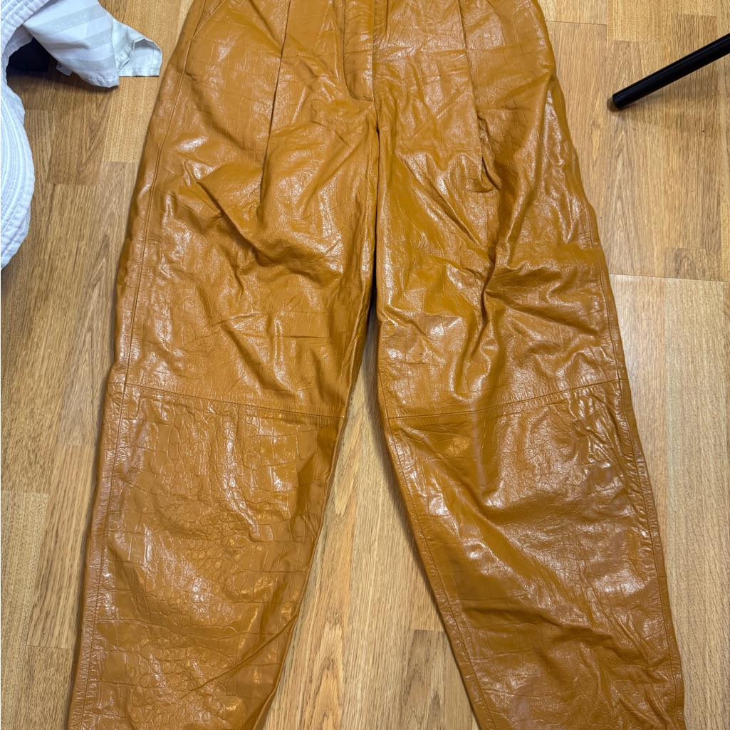 Remain Birger Christensen Tan Leather Pants